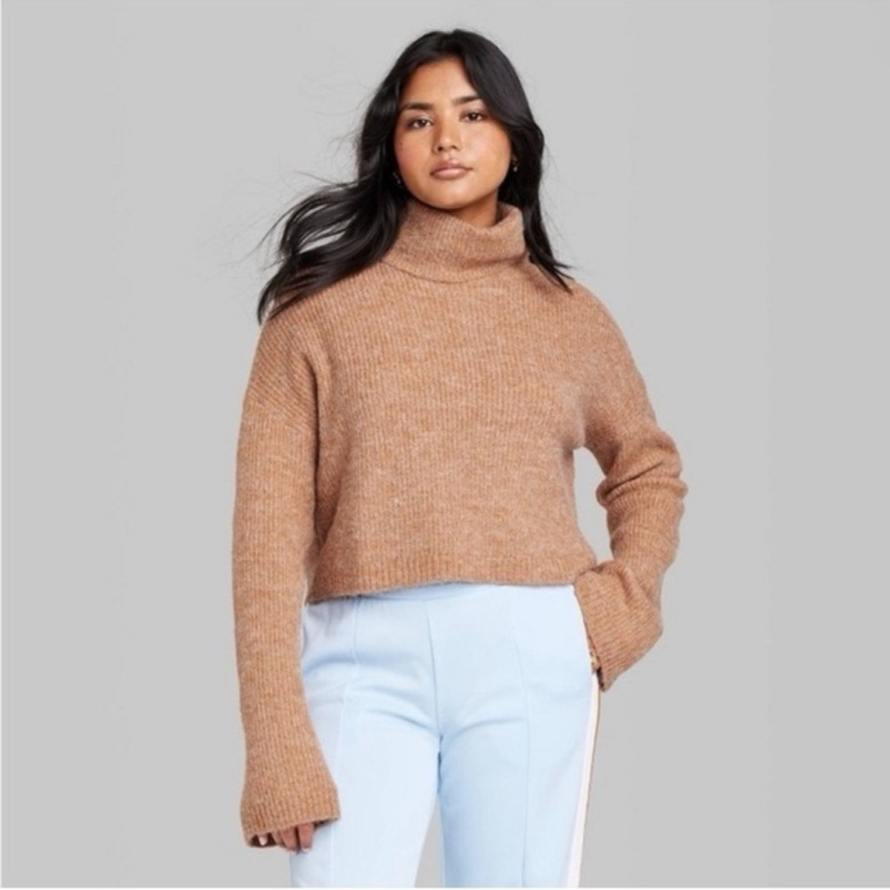 Wild Fable Cropped Turtleneck Sweater